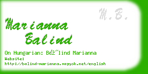 marianna balind business card